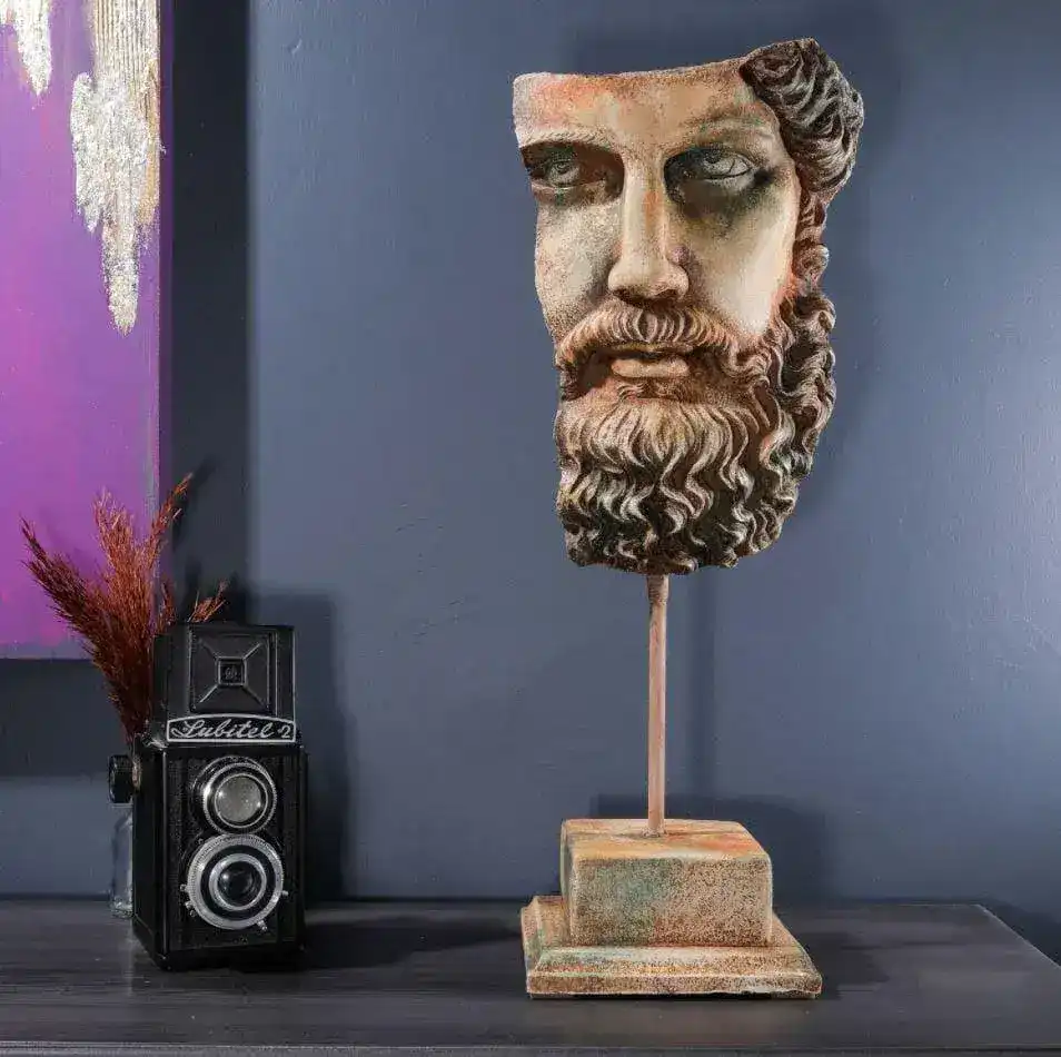 Zeus Bust Stone Sculpture