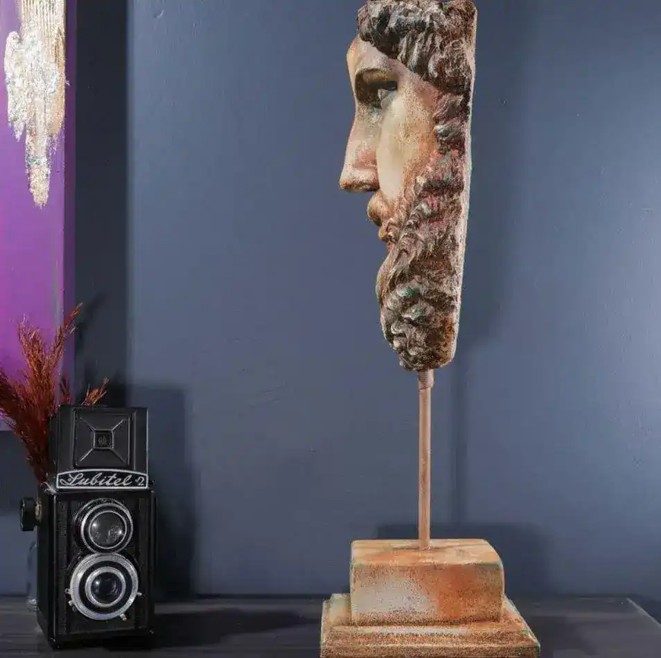 Zeus Bust Stone Sculpture - Image 3