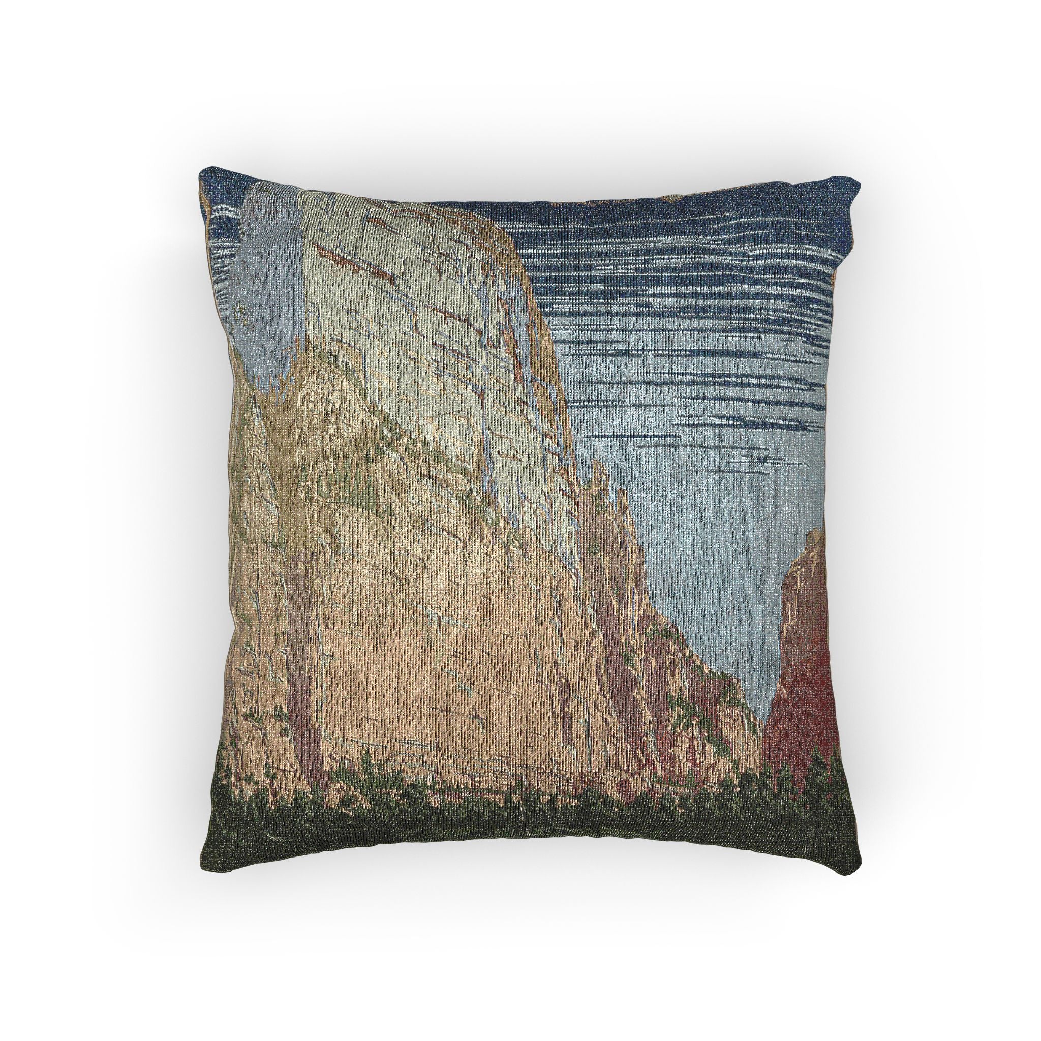 zion-national-park-ranger-naturalist-service-wpa-federal-art-project | Woven Pillow - Image 3